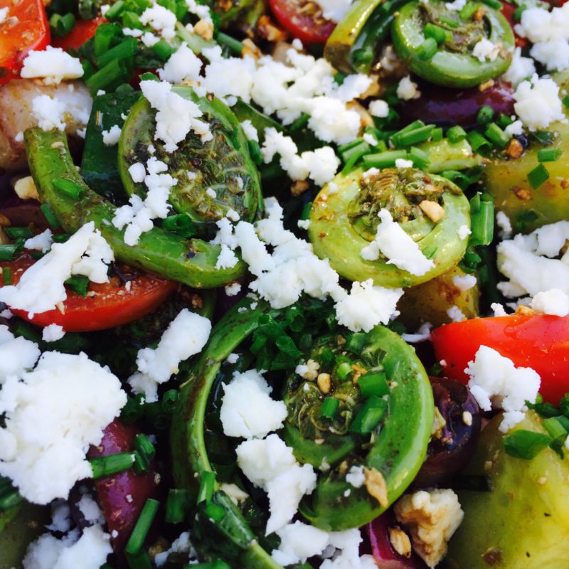 Canada 150- New Brunswick Fiddleheads & Fiddlehead Greek Salad