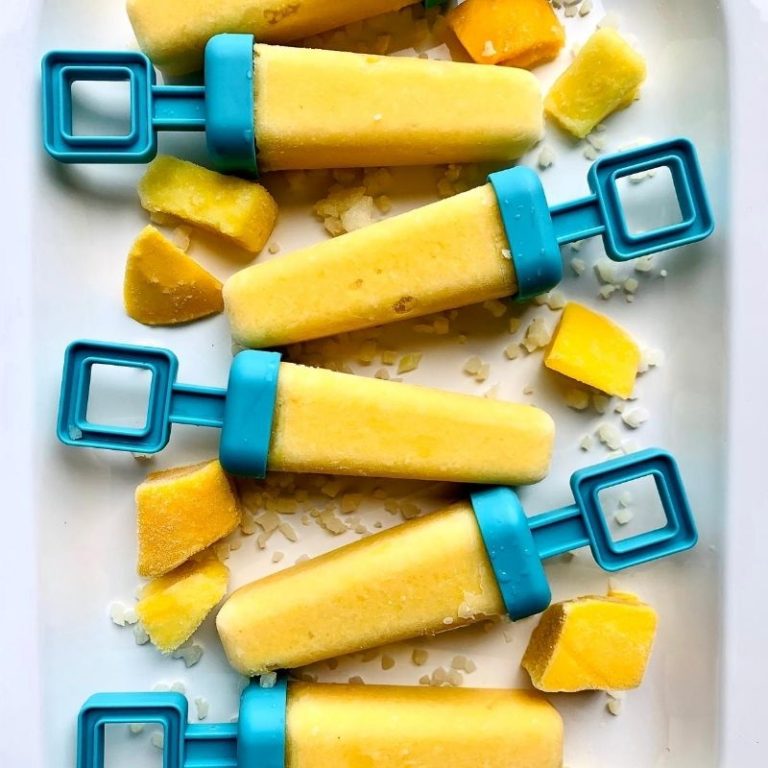 Tropical Kefir and Cauliflower Creamsicles