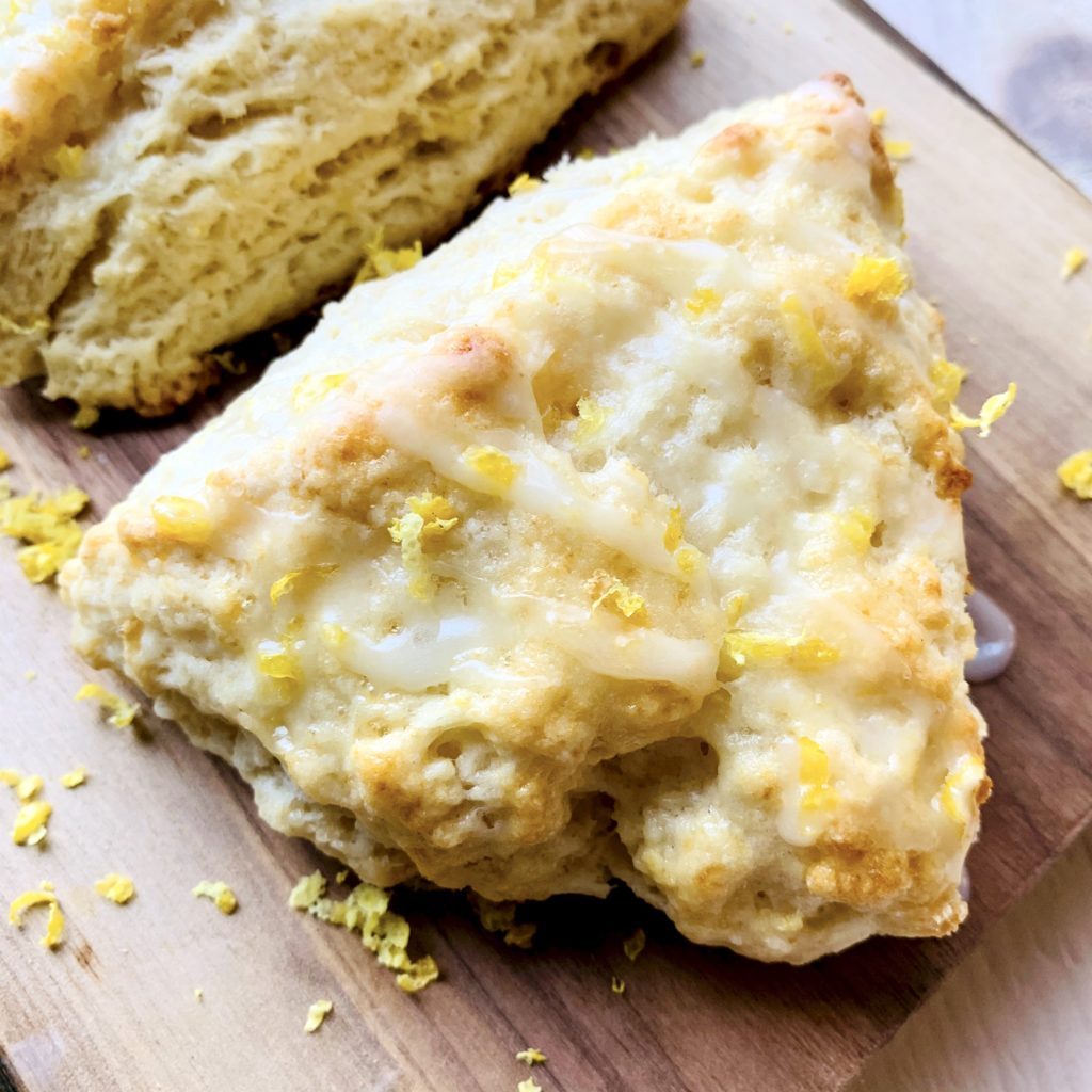 Lemon Buttermilk Scones With Lemon Glaze